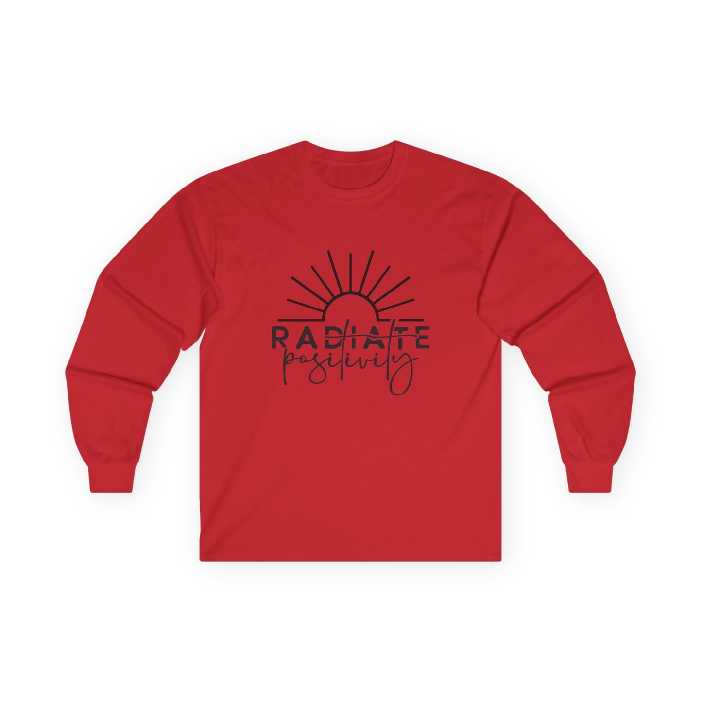 Radiate Positivity Long Sleeve Tee - Unisex Cotton Shirt for Uplifting Vibes