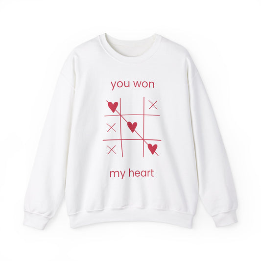 You Won My Heart Sweatshirt - Unisex Crewneck for Valentine's Day and Everyday Comfort