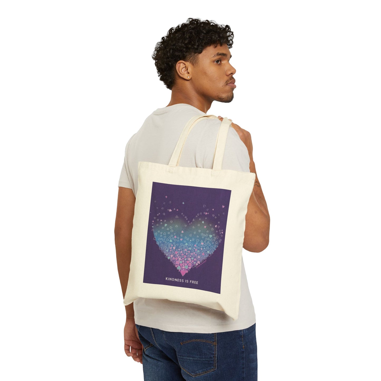 Kindness is Free Canvas Tote Bag - Eco-Friendly Shopping & Gift Bag