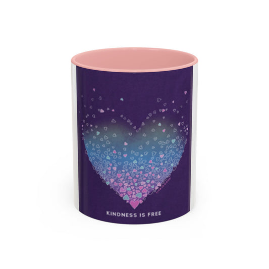 Colorful Heart Accent Coffee Mug - Perfect Gift for Loved Ones