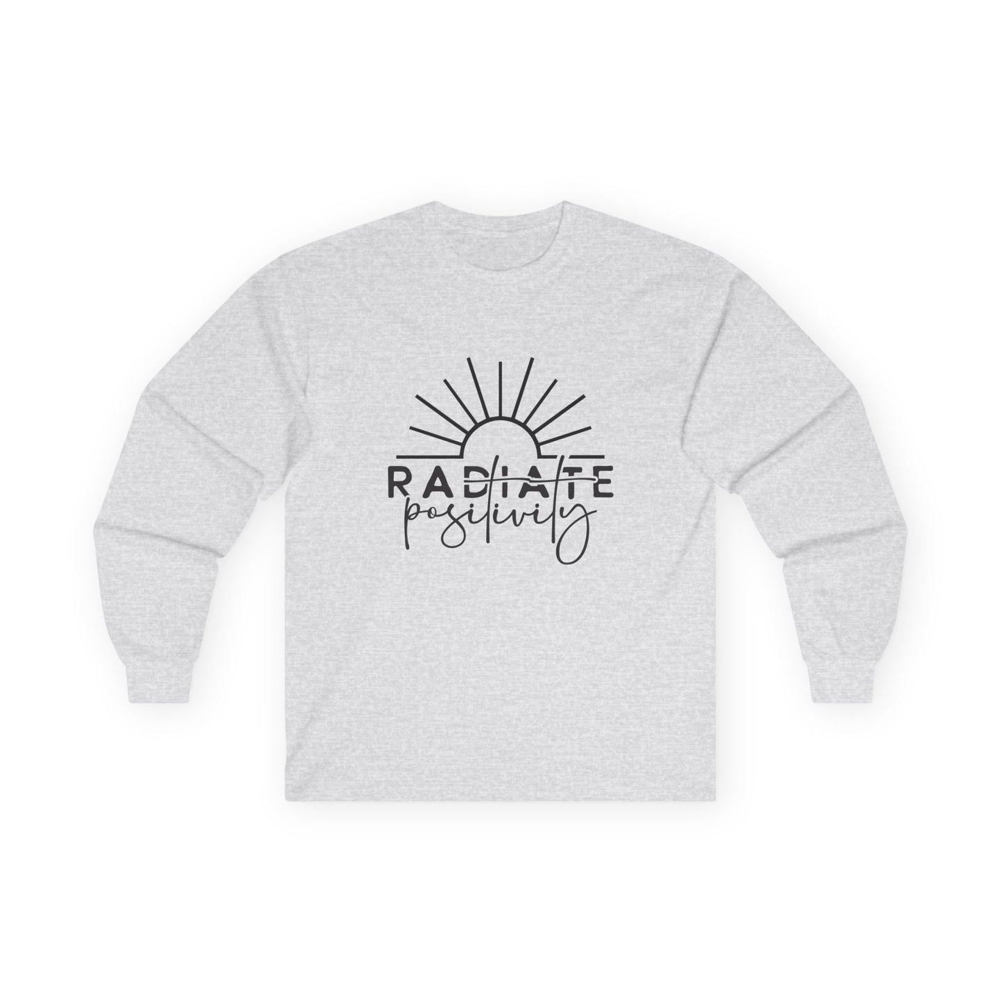 Radiate Positivity Long Sleeve Tee - Unisex Cotton Shirt for Uplifting Vibes